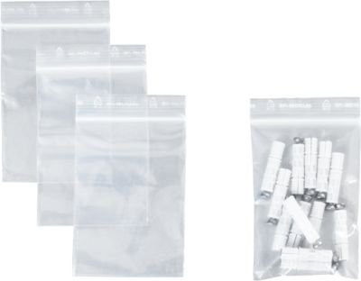 S&Z Druckverschlussbeutel aus Polypropylen, transparent, 1000 Stück, B: 7,0 cm, H: 10,0 cm - Bild 1