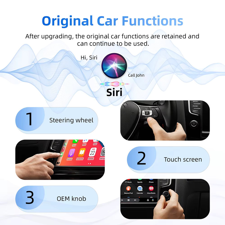 EzoneTronics 2-in-1 Wireless CarPlay und Android Auto Adapter, Schwarz - Bild 5