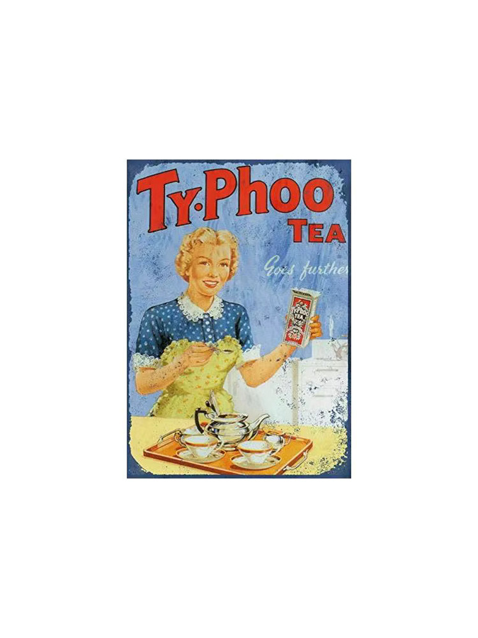 Typhoo Tea Metallschild Deko in Mehrfarben, Rechteckig - Bild 2