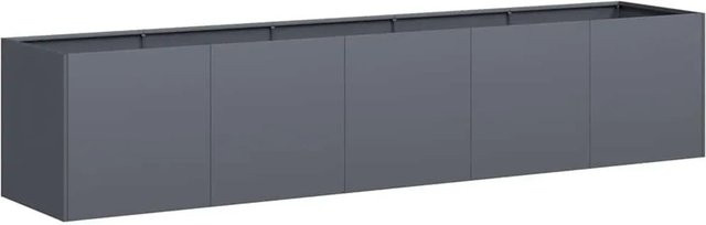 vidaXL Pflanzgefäß aus Stahl in Anthrazit, B/T/H: 200 x 40 x 40 cm - Bild 1