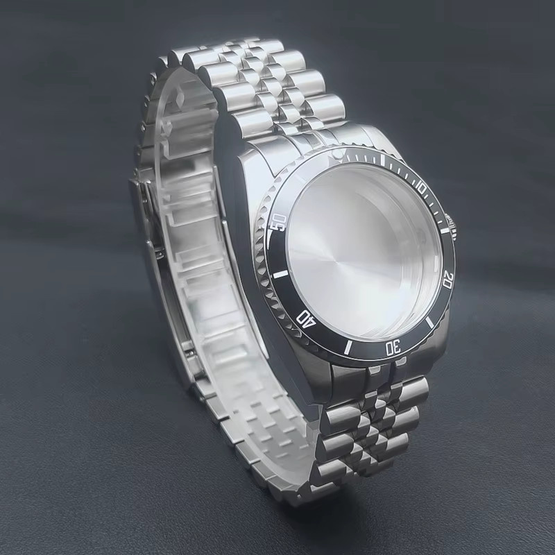 Manbushijie Uhrengehäuse, silber, Saphirglas, 36 mm - Bild 1