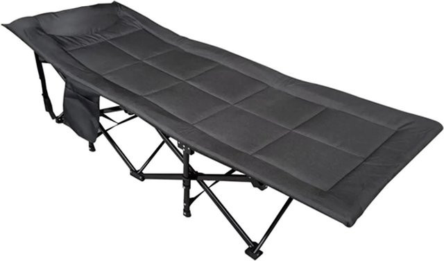 Lex Campingbett Anthrazit mit Metallrahmen als Outdoorbett und Gästebett - Bild 1