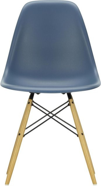 Vitra DSW Eames Plastic Side Chair in Blau aus Kunststoff und Holz mit mattem Finish - Bild 1
