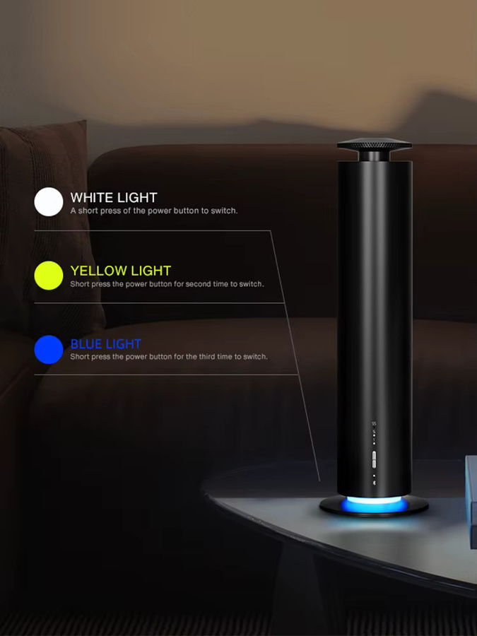 NAMSTE Intelligenter Ätherisches-Öl-Diffusor für 200m³, Batteriebetriebener elektrischer Aroma-Diffusor für Büro und Zuhause in Schwarz oder Silber - Bild 2