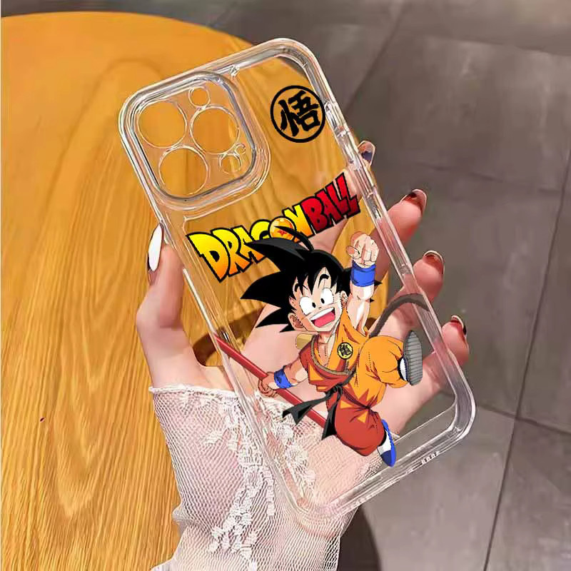 Dragon Ball Son Goku Handyhülle für Apple iPhone 17 Air 16E 15 14 13 12 11 Pro Max Plus Transparent mit Weltraum-Design - Bild 5