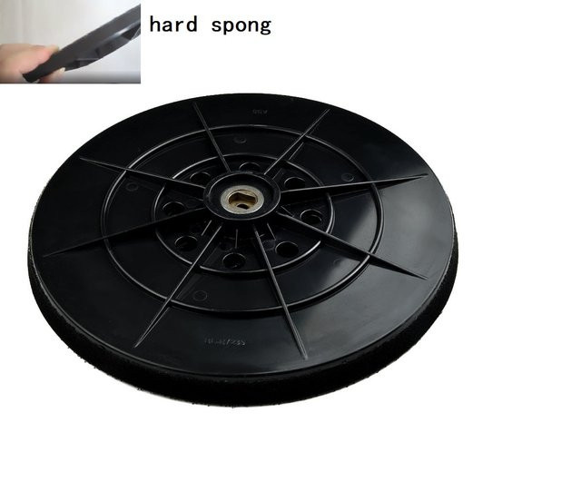 Vibratite Backup Pad für Trockenbau Schleifer mit 8 Loch Klett und 6mm Gewinde, 9 Zoll, Schwarz - Bild 1