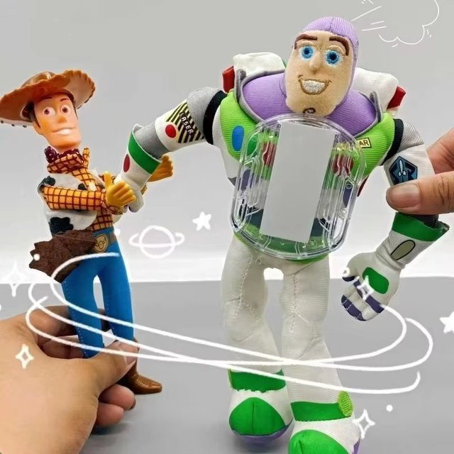 Bandai Disney Toy Story Sherif Woody Buzz Lightyear Auto Puppen, 45 cm - Bild 1