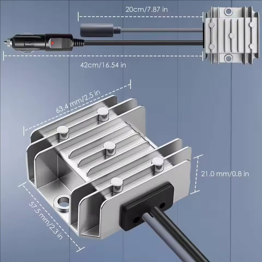 GYVRM Mini-DC-Aufwärtswandler von 12/24 V auf 30 V mit 3,5 A und wasserdichtem Zigarettenanzünder-Stecker in Silber - Bild 4