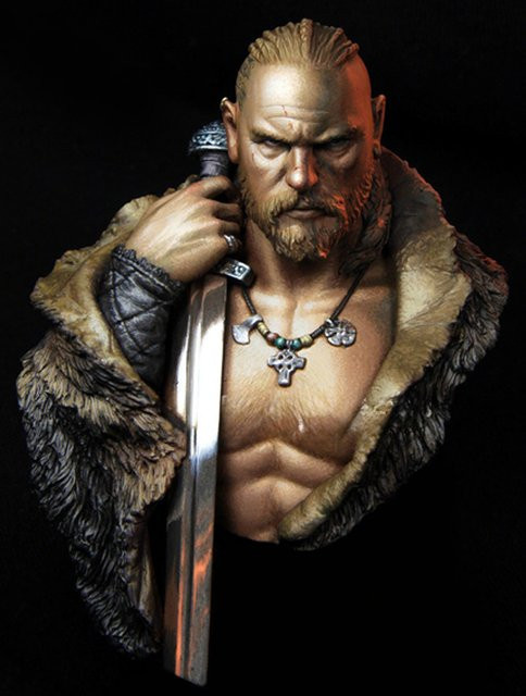 ZKBOZK 1/10 The VIKING Resin-Modellfigur als unbemalte Büste im historischen Thema - Bild 1