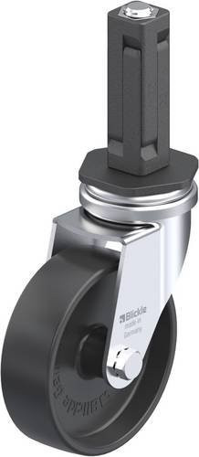 Blickle LRA-POA 75G-EV02 Lenkrolle mit 75mm Rad-Durchmesser und 75kg Tragfähigkeit in Schwarz und Grau - Bild 1