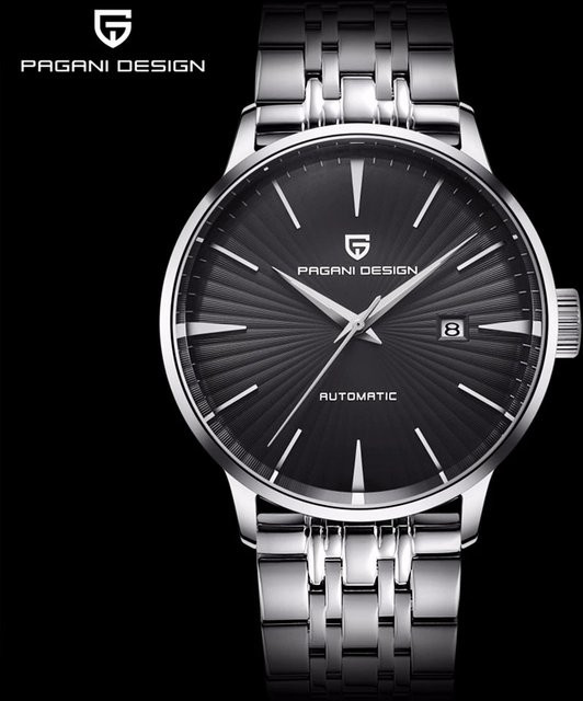 PAGANI DESIGN Armbanduhr, Automatik, Edelstahl, 43 mm, Herren, Schwarz - Bild 1