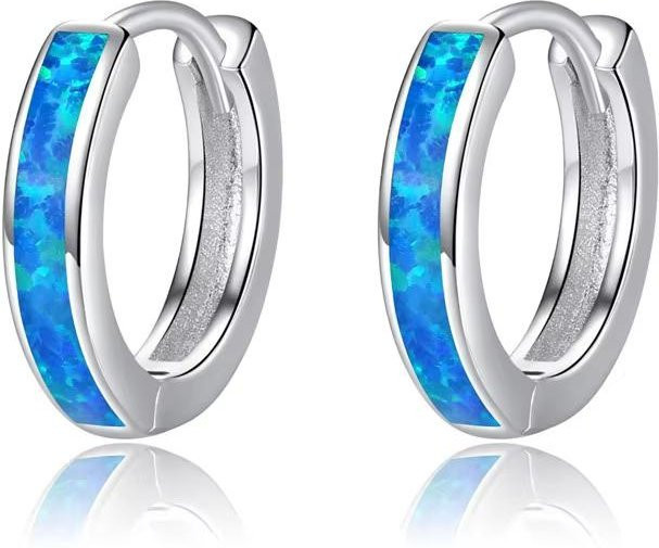 QINGLONG GOODS Creolen 925 Silber, Zirkonia, Damen - Bild 1