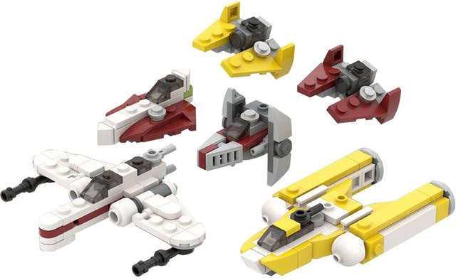 Gobricks Weltraum Mikro Republik Sternenjäger Raumschiff Bausteine ab 14 Jahren - Bild 1