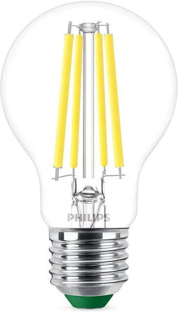 Philips LED-Leuchtmittel E27 ultraeffizient in Glühlampenform, 4W, 840lm, transparent - Bild 1