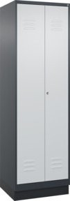 C+P Putzmittel-Spind Classic PLUS mit Sockel und 2 Abteilen, Stahlkonstruktion mit Zylinderschloss, H x B x T: 195 x 60 x 50 cm - Bild 1