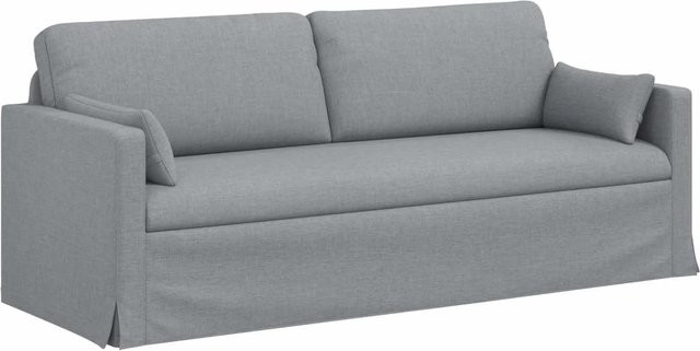 vidaXL Sofa Hellgrau mit Stoffbezug und Metallrahmen B/T/H: 198 x 78 x 80 cm - Bild 1