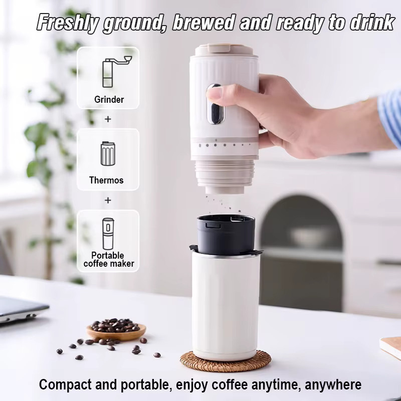 BALASHOV Tragbare Elektrische Kapsel-Kaffeemaschine für Reise und Outdoor in Weiß - Bild 3