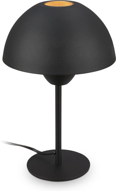 Briloner Tischleuchte modern in Schwarz mit E14 Fassung und Kabelschalter - Bild 1