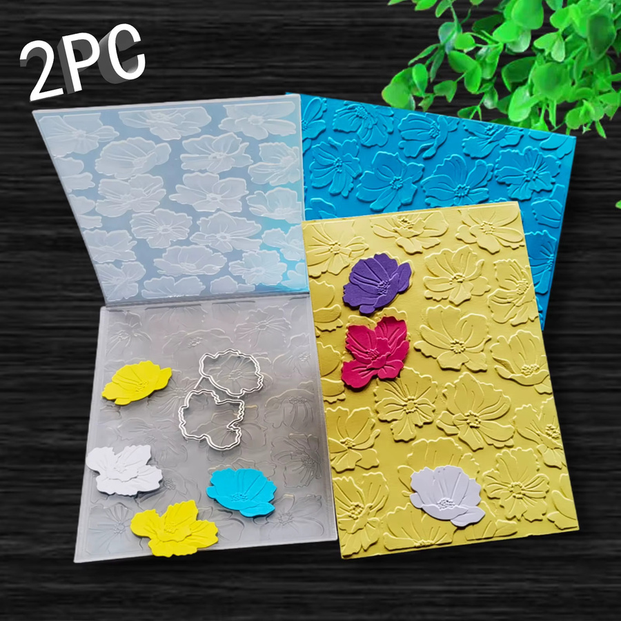 2-teiliges Set Silberne Lotusblume mit 3D-Reliefordner und Schneidform für DIY-Bastelarbeiten und Scrapbooking - Bild 4