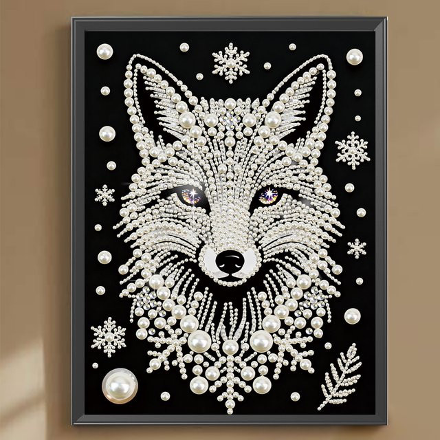 MOJOYCE DIY Perlenmalerei-Set für Erwachsene und Anfänger mit Winter-Motiv, B/H: 30 x 40 cm, ohne Rahmen - Bild 1