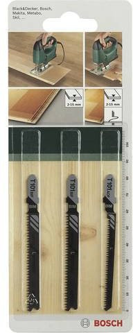 Bosch Stichsägeblatt-Set mit T-Schaft, 3-teilig, T 101 BIF und T 101 AOF, Farbe Silber - Bild 1