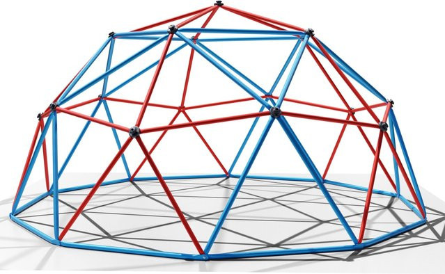 DomeClimber Kinder Kletterkuppel Geodome 10FT Klettergerüst in Blau/Rot, B/T/H: 305 x 305 x 155 cm - Bild 1