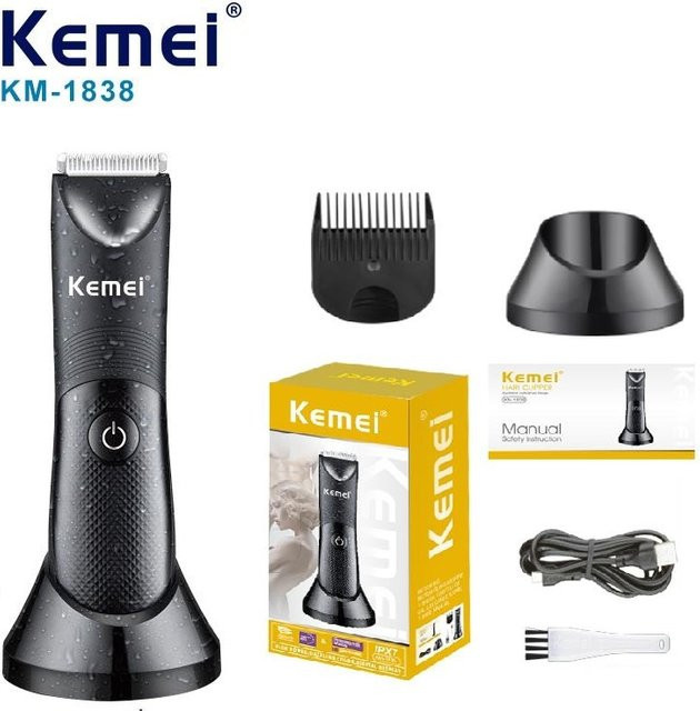 Kemei KM-1838 Intimbereich-Haarschneider, Schwarz, Unisex - Bild 1