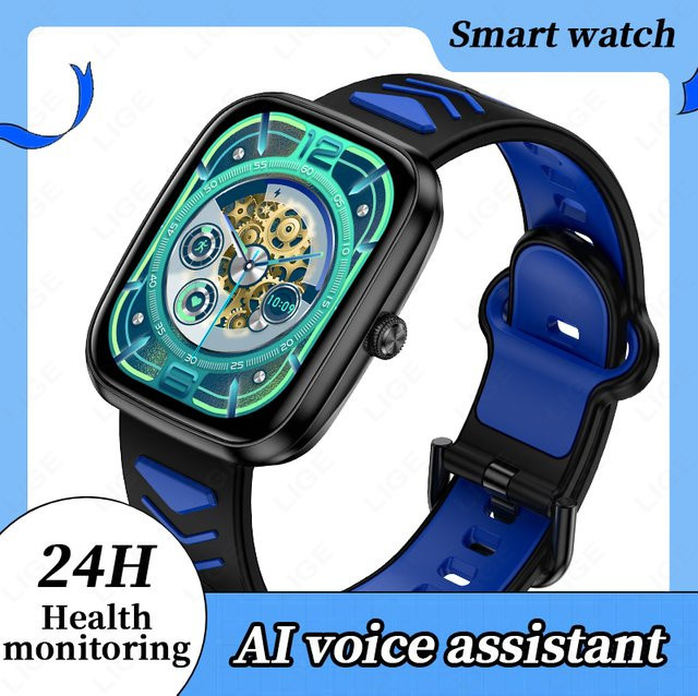 LIGE Kinder Smartwatch in Schwarz mit Bluetooth-Anruf, Fitness-Tracker und Schrittzähler, wasserdicht - Bild 1