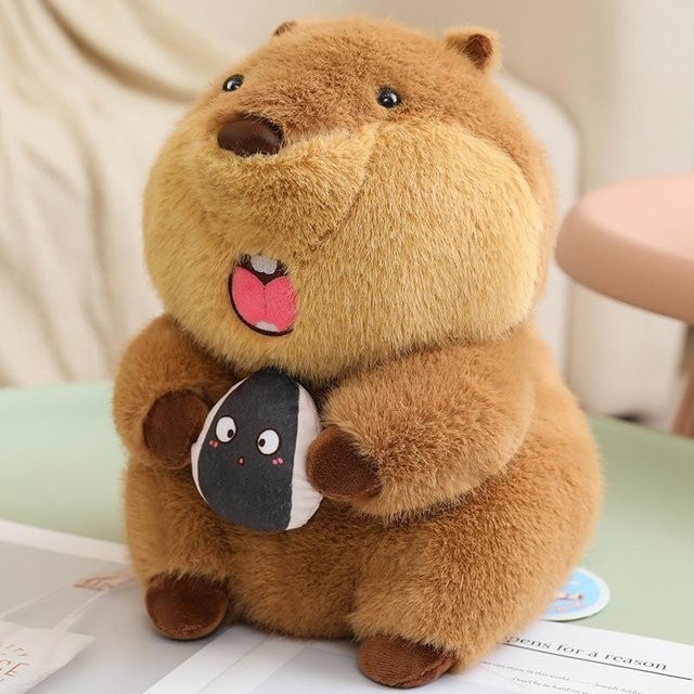 BC Pet Supplies Murmeltier Biber Capybara Plüschtier, Braun - Bild 1