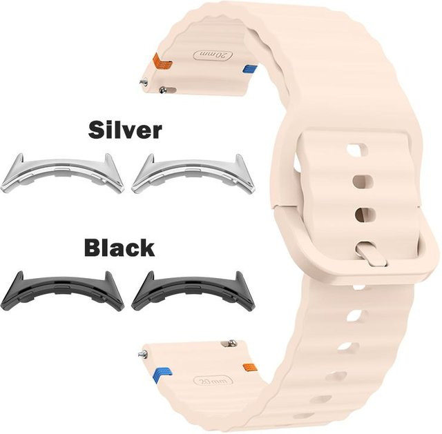 MY-CASE Uhrenarmband Silikon, Silber, Unisex, 22 mm - Bild 1