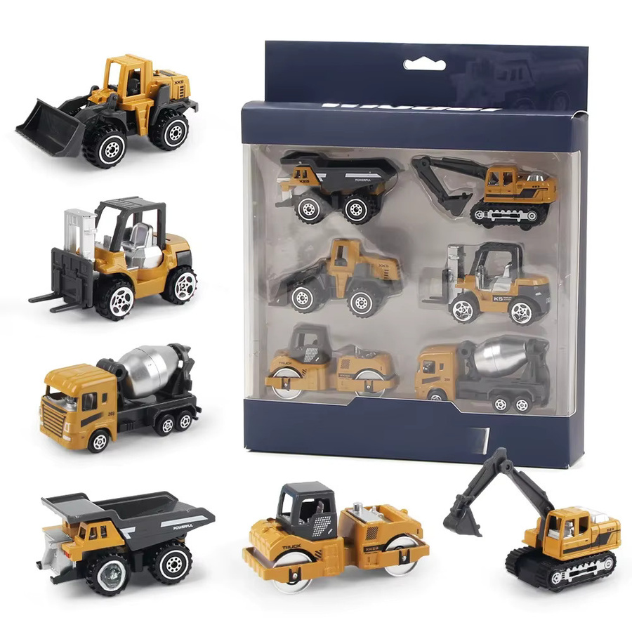 COOLPLAY Baufahrzeug-Spielzeugautos, 6-teiliges Set, Metall, Fahrzeuge - Bild 1