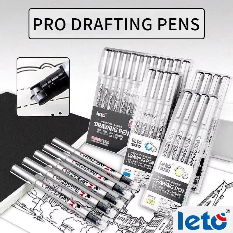 Permanent Marker Set mit Doppelspitze in Schwarz für Graffiti und Kunstzeichnungen - Bild 2