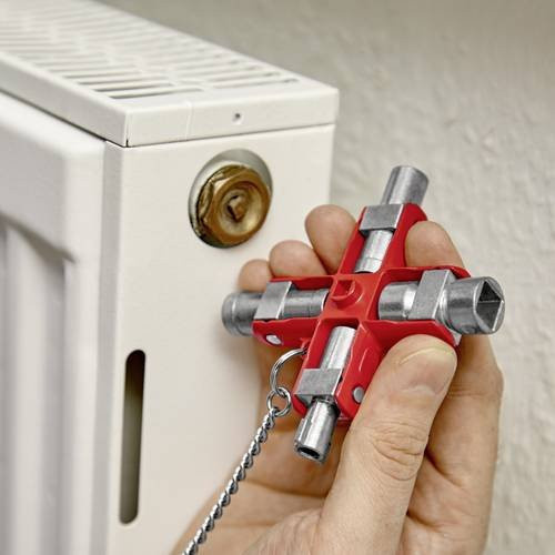 Knipex Universal-Schaltschrankschlüssel 00 11 06 in Silber und Rot - Bild 1