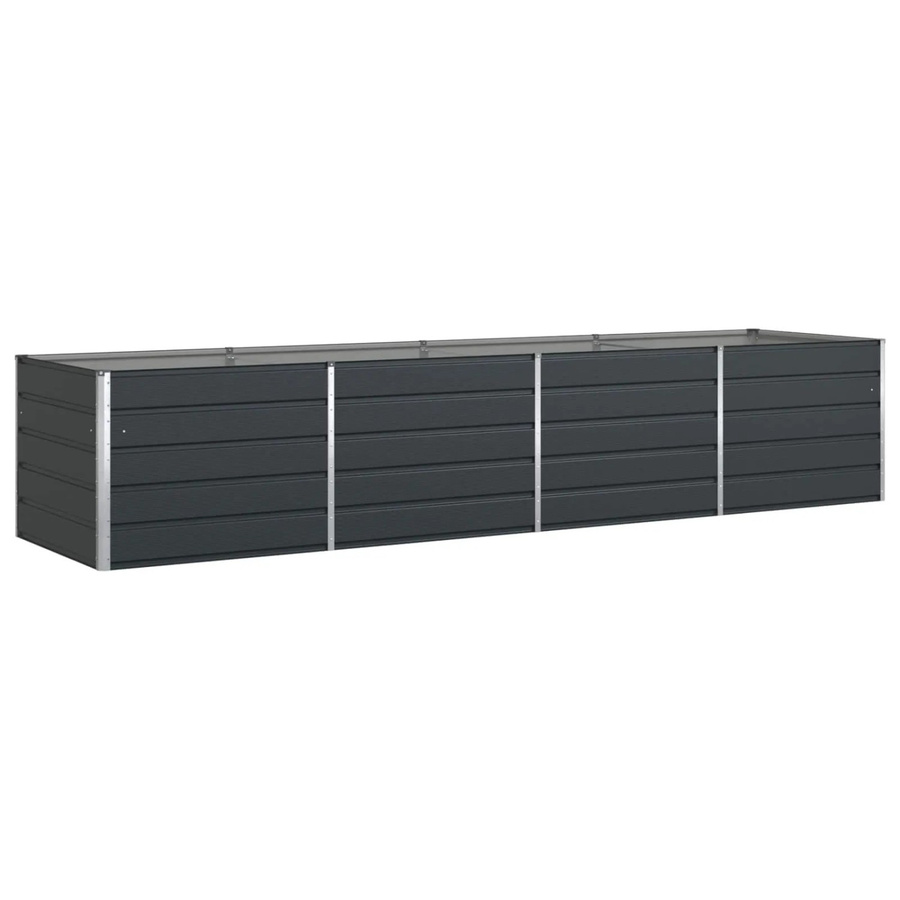 vidaXL Pflanzkübel aus verzinktem Stahl in Anthrazit im industriellen Stil B: 195 cm, T: 100 cm, H: 45 cm - Bild 2
