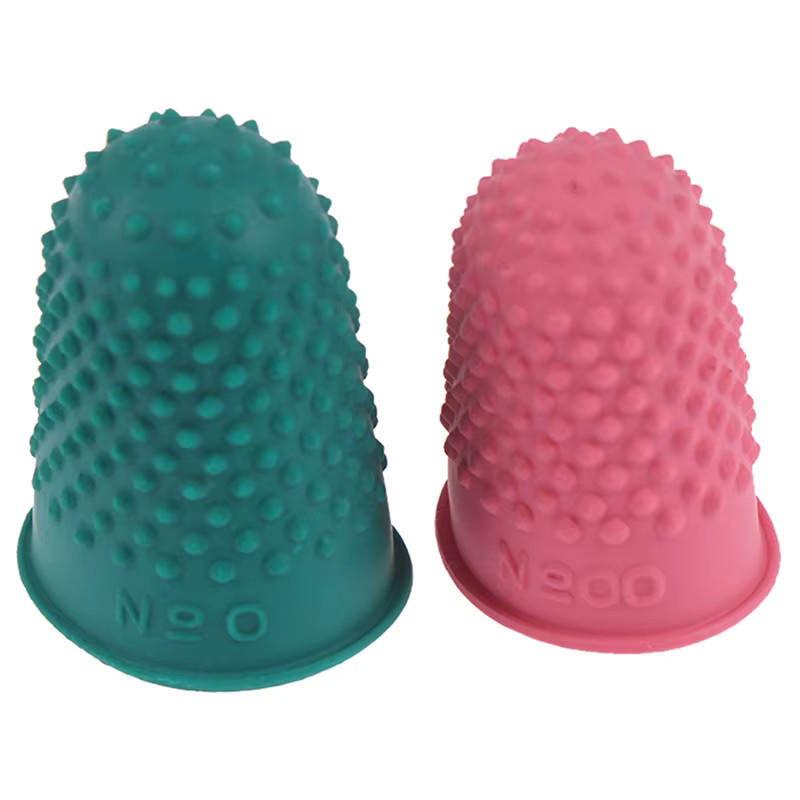 5 Stück Zählkonus-Fingerschutz aus Gummi für Nähen, Quilten und Basteln in Pink und Multicolour - Bild 3