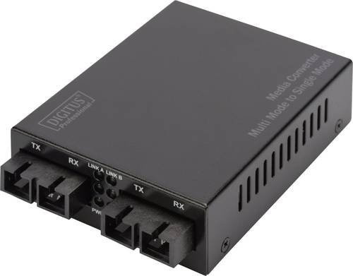 Digitus Professional DN-82124 Gigabit Medienkonverter 1000Base-SX SC Duplex Multimode/Singlemode Schwarz - Bild 1