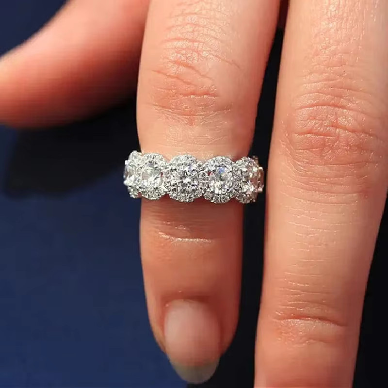 CAOSHI Ring, Zirkonia, Rosa/Weiß, Damen - Bild 2