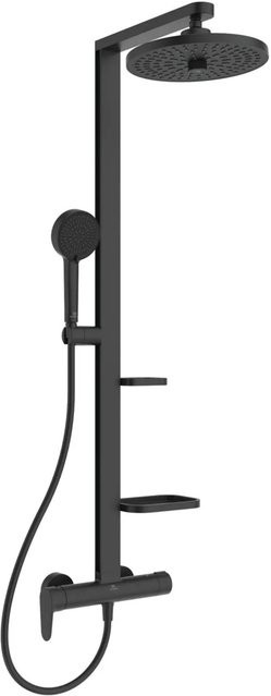 Ideal Standard Duschsystem mit Einhebel-Armatur und zwei Brausen in Schwarz Matt - Bild 1