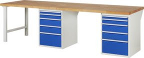 Rau Werkbank 7511A8 mit 10 Schubladen, Multicolor, B/T/H: 300 x 90 x 84 cm - Bild 1