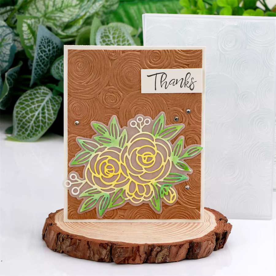 3D-Prägung Schablone Vortex Blume für DIY Scrapbooking und Bastelarbeiten aus Kunststoff - Bild 3