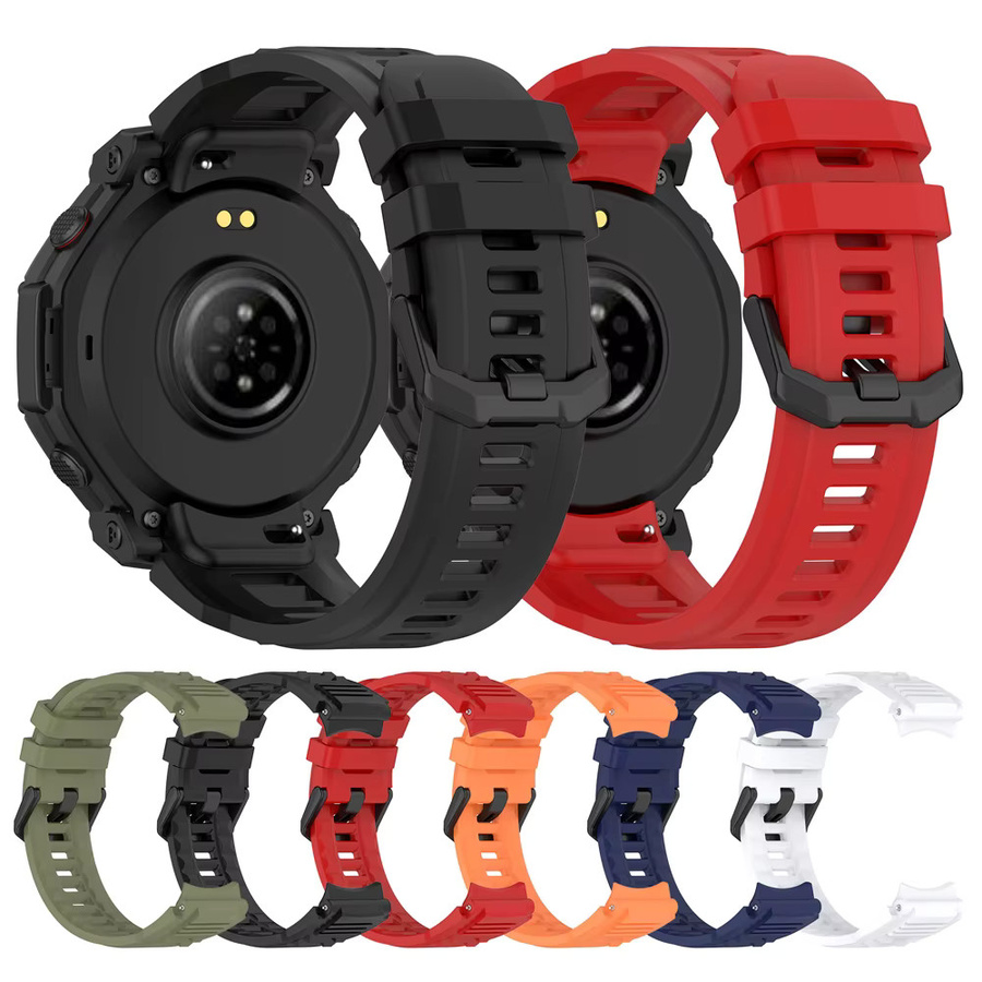 Amazfit Uhrenarmband Silikon, Schwarz, Unisex - Bild 2