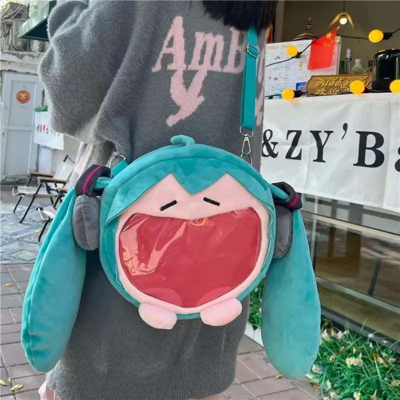 Bandai Hatsune Miku Rucksack, Umhängetasche, Plüsch-Cartoon-Kawaii - Bild 2