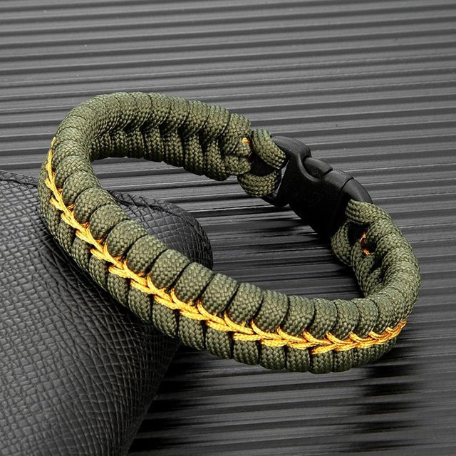 Paracord Survival Armband, grün, Kunststoff, Damen - Bild 1