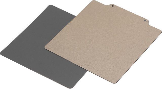 TOMTOP JMS 3D-Drucker-Bauplatte aus PET und Federstahl mit magnetischer Basis, glatte Kohlefaser-Oberfläche und strukturierte PEI-Seite, grau - Bild 1