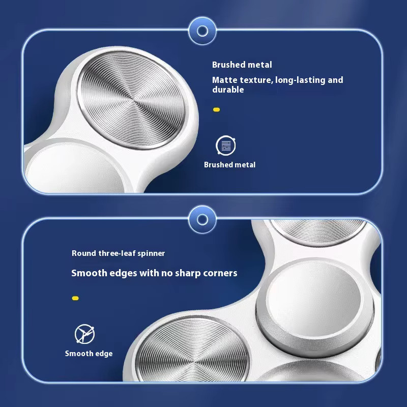 soulbao Fidget Spinner, Aluminiumlegierung, Metall, dreiflügelig - Bild 3
