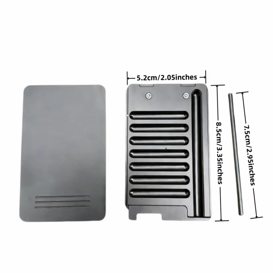 Huge Mai Schnupftabak-Set aus Metall mit Aluminiumstroh-Deckel in Schwarz, tragbare Aufbewahrung im Taschenformat inklusive Geschenkbox - Bild 2