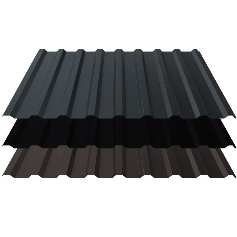 Trapezblech T20+ Dach aus Stahl von Blachotrapez GmbH in Schwarz, Materialstärke 0,50 mm mit 50 µm Beschichtung - Bild 1