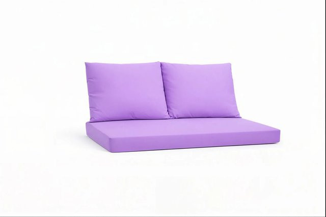 Setgarden Triple Outdoor Palettenkissen Set in Purple mit Sitzkissen und Rückenkissen, B/T/H: 120 x 40 x 10 cm und 60 x 50 cm - Bild 1