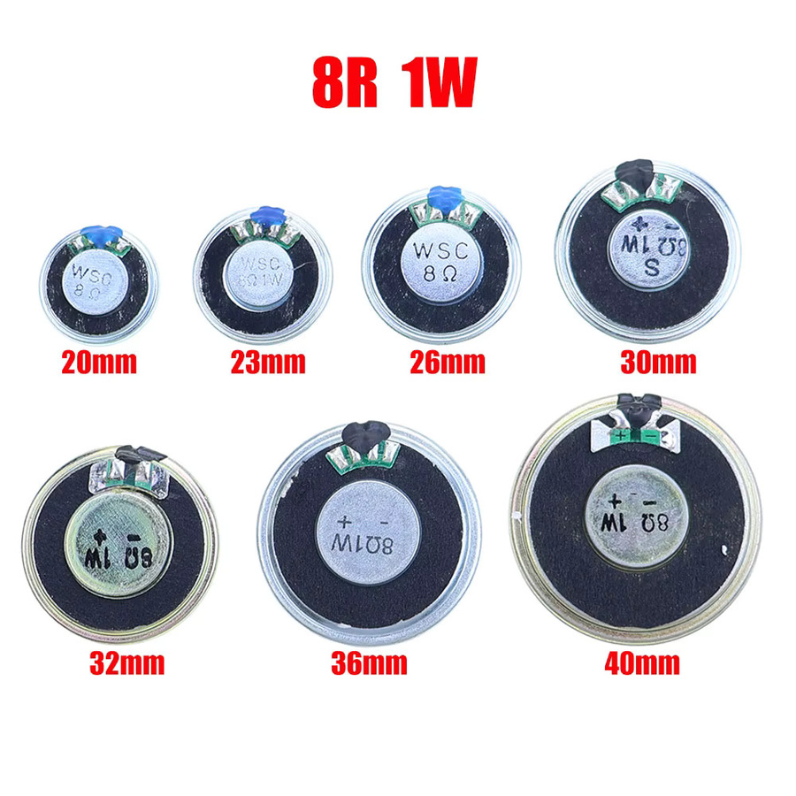 ChengHaoRan Mini Lautsprecher Set 2 Stück mit 8 Ohm oder 32 Ohm und 0,5W bis 2W Leistung in verschiedenen Durchmessern von 20mm bis 45mm - Bild 2