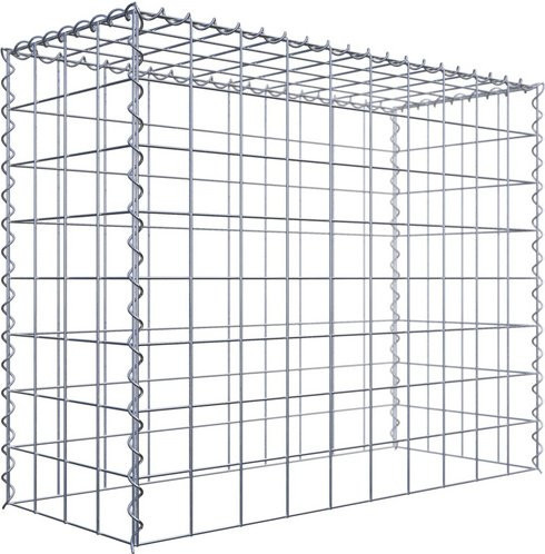 Gabiona Anbaukorb Typ 3 aus Stahl in Silbergrau, B/T/H: 80 x 100 x 40 cm - Bild 1